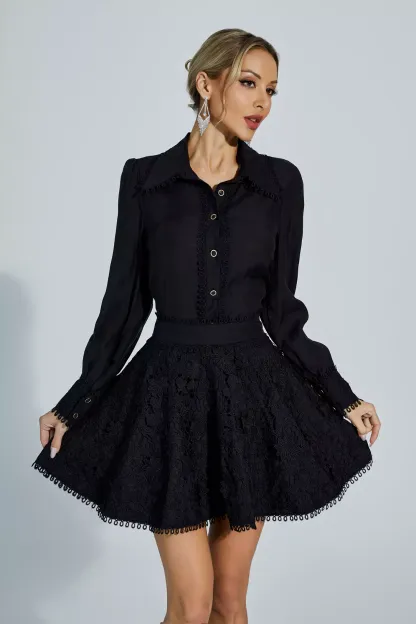 Selena Black Embroidery Set