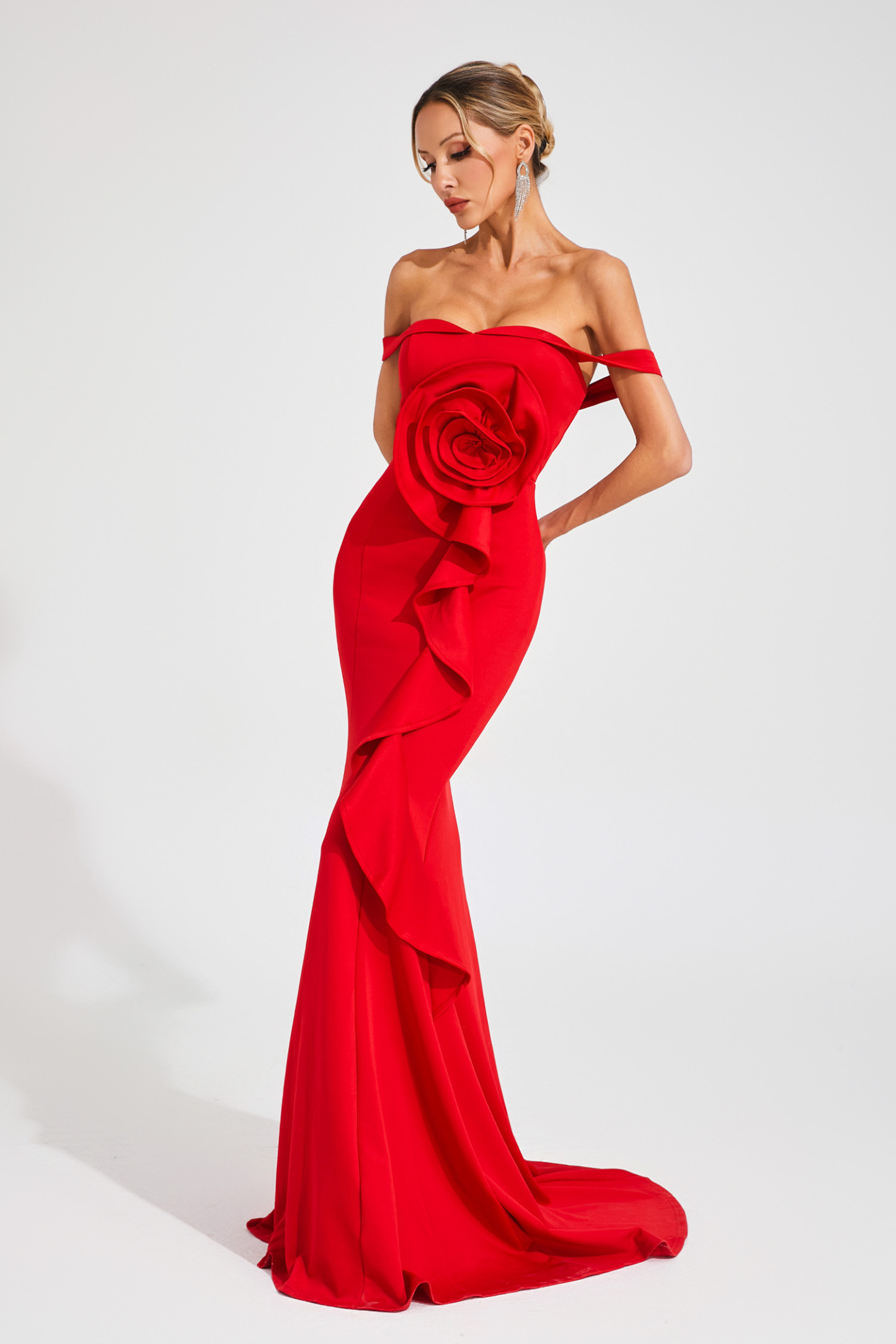 Kinsey Red Rose Bandage Dress