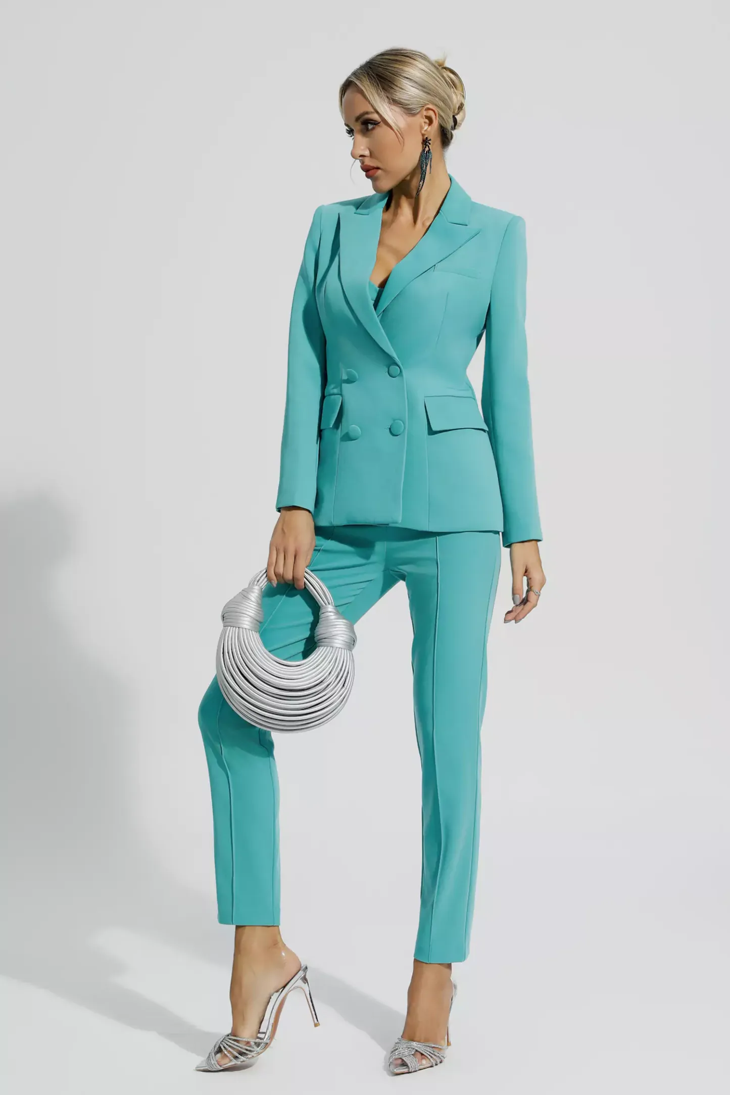 Melanie Blue Blazer Set