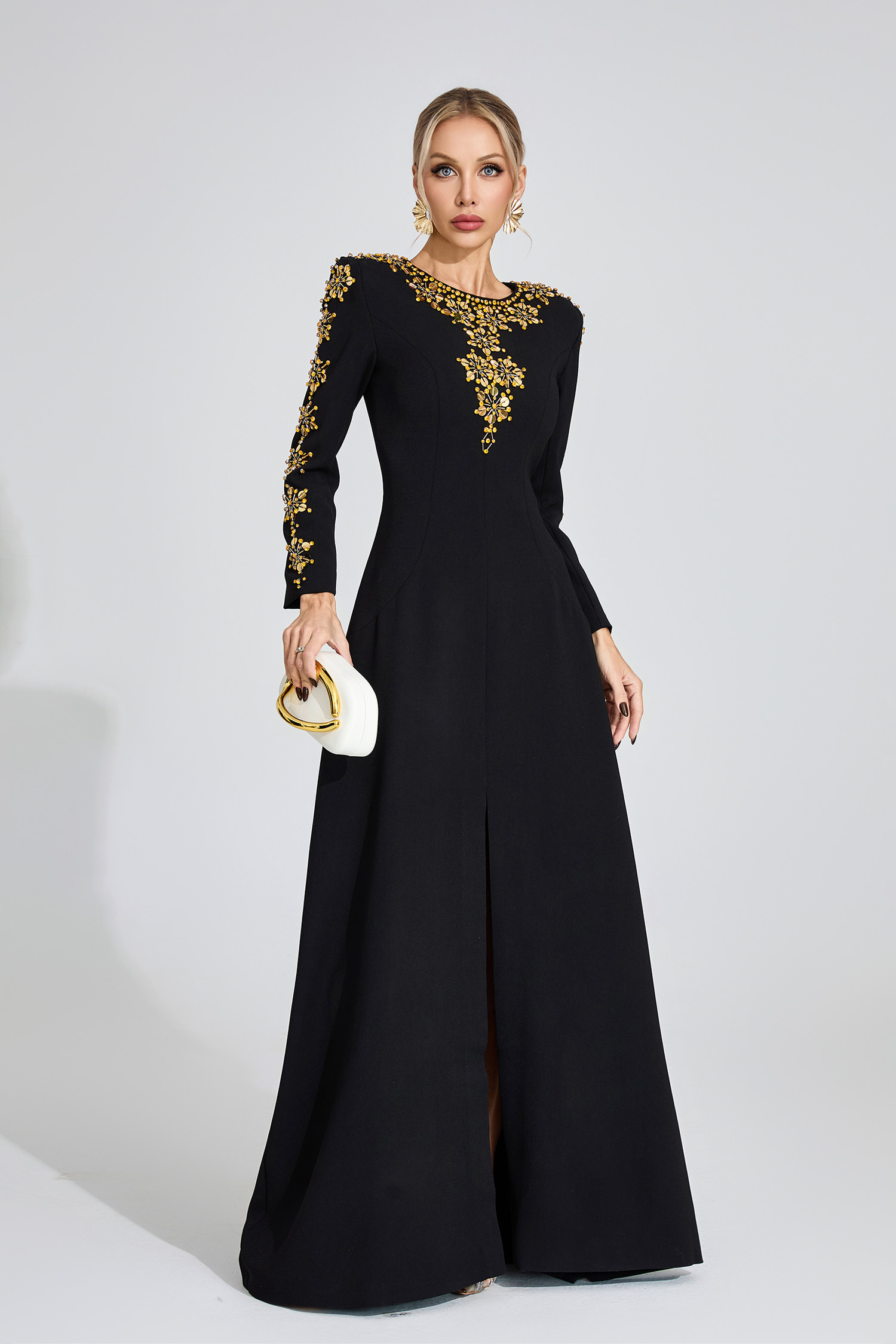 Estelle Black Diamond Maxi Dress