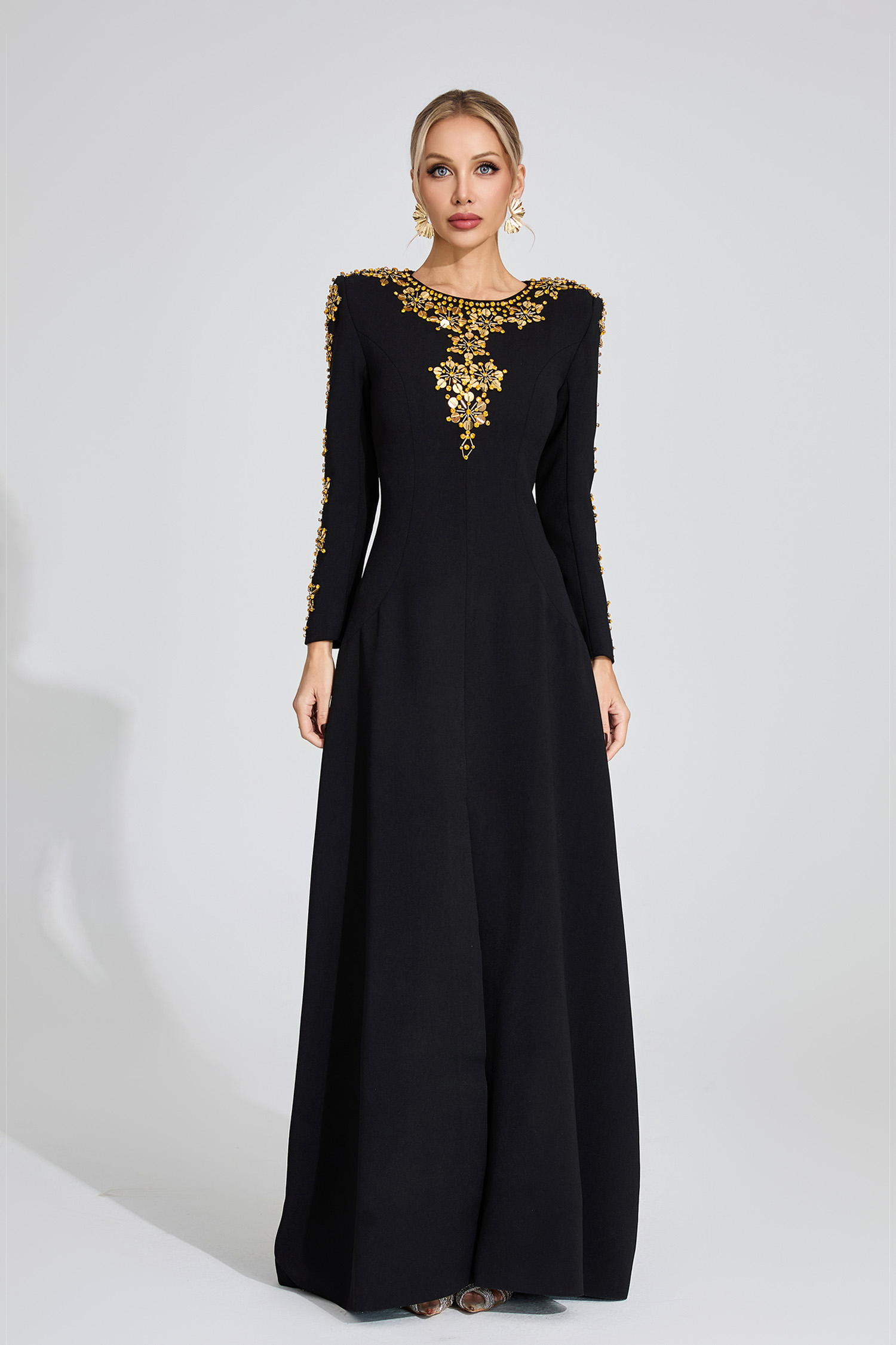Estelle Black Diamond Maxi Dress