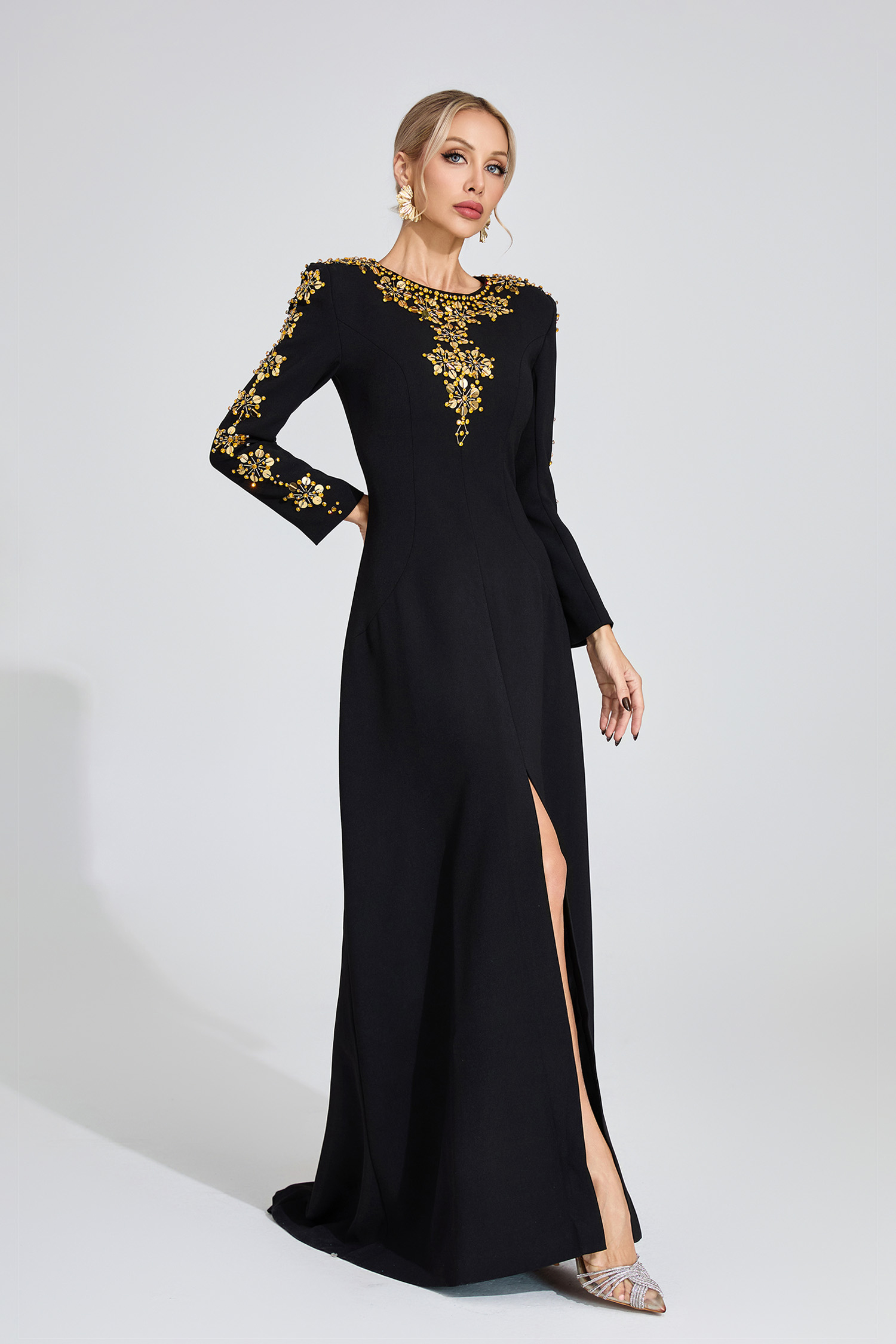 Estelle Black Diamond Maxi Dress