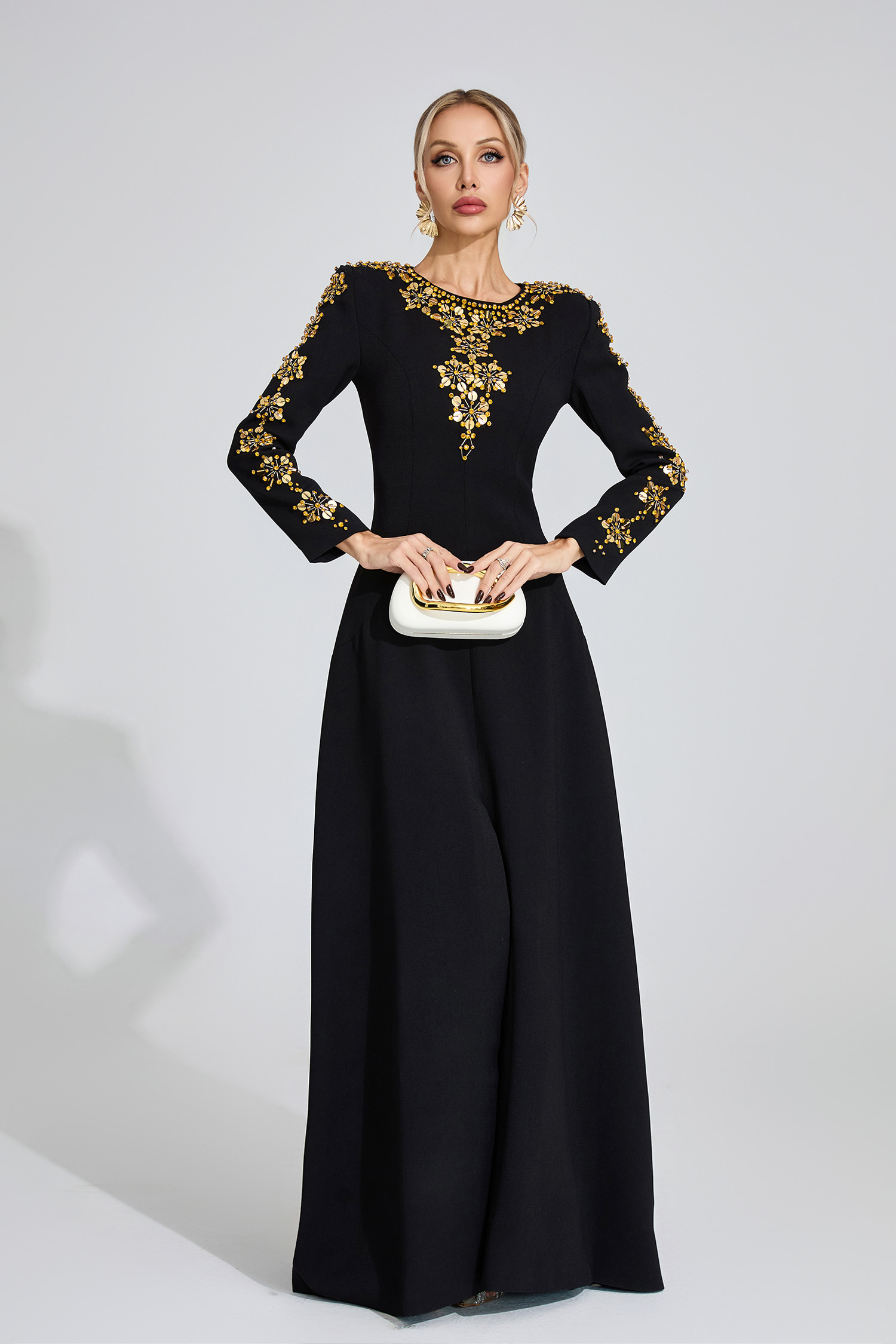 Estelle Black Diamond Maxi Dress