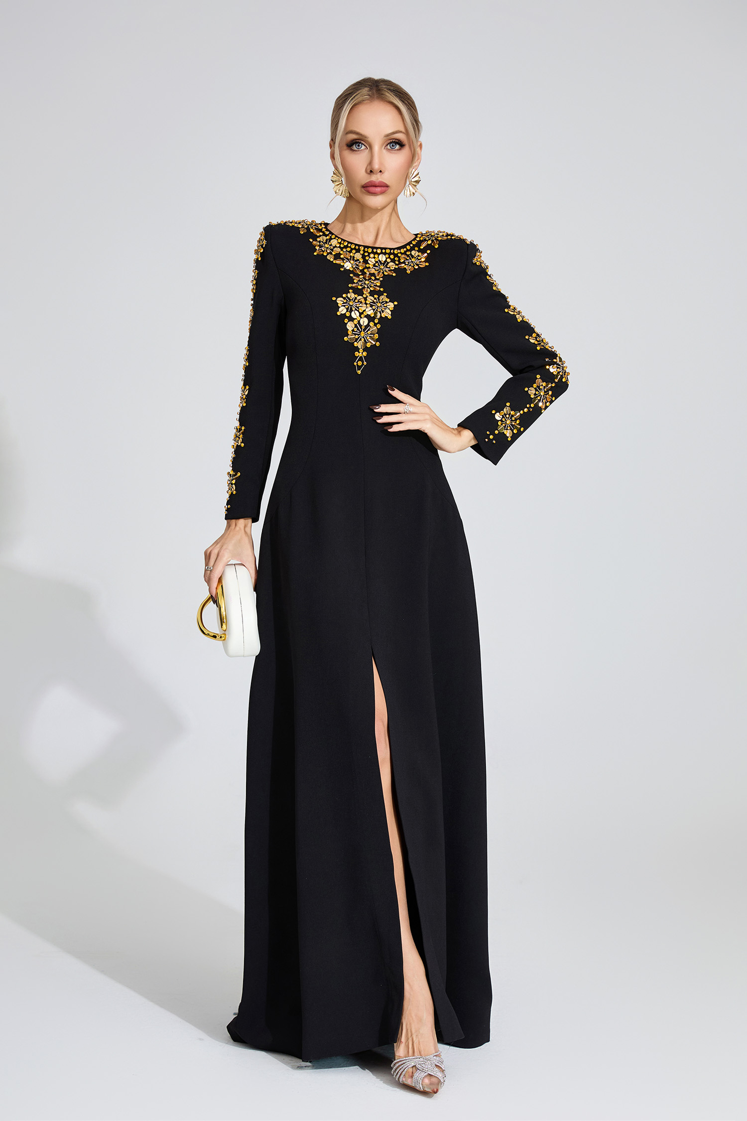 Estelle Black Diamond Maxi Dress
