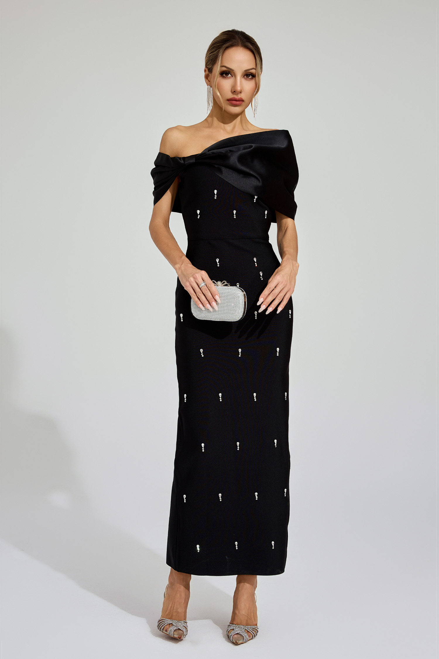 Kathleen Black Diamond Bandage Dress