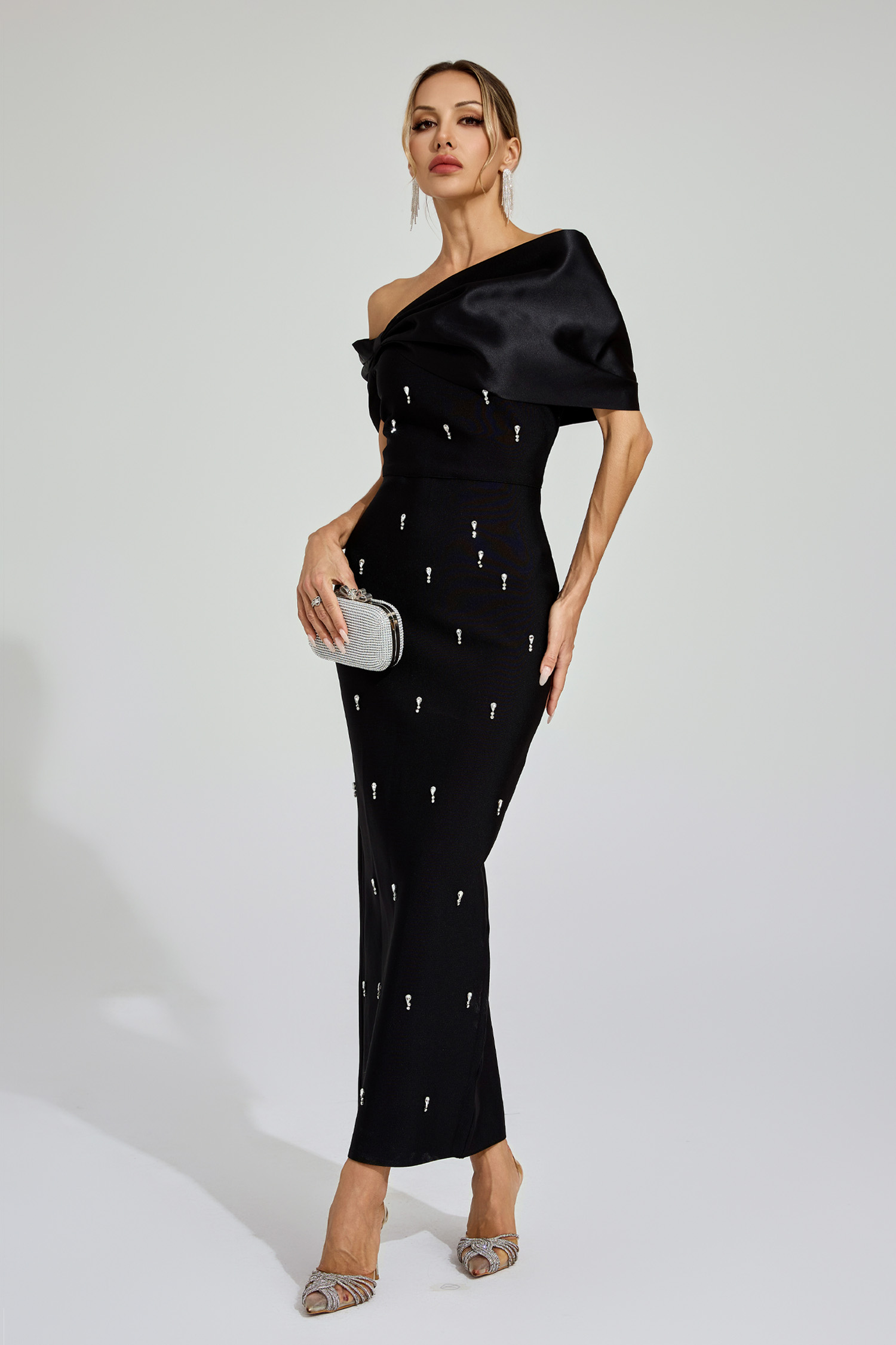 Kathleen Black Diamond Bandage Dress