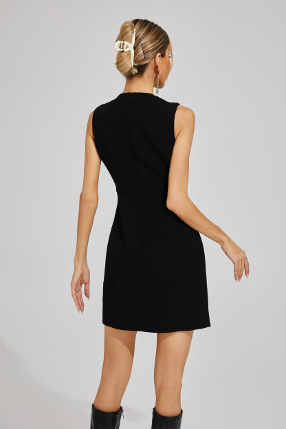 Josie Black Butterflies Mini Dress