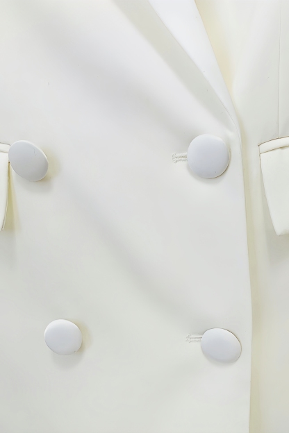 Peyton Diamond Embellishment Blazer-White