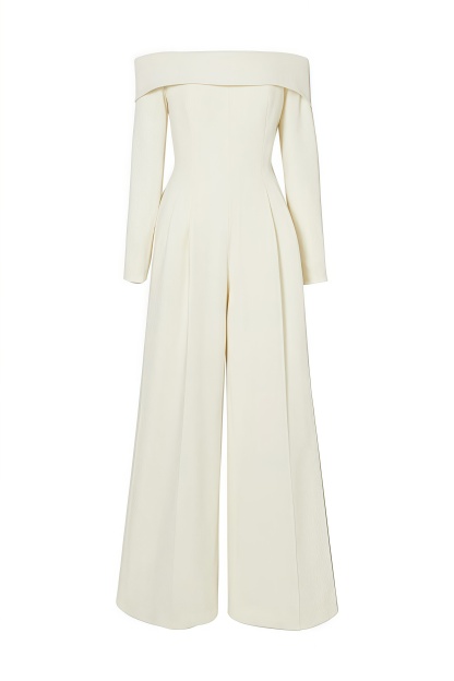 Jade Apricot Off Shoulder Drape Jumpsuit