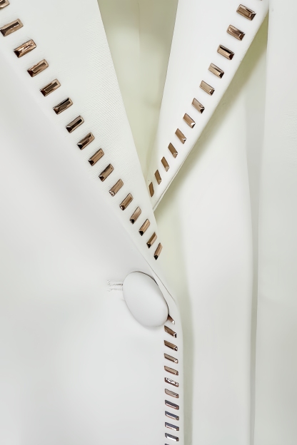 Ruby Rhinestone Pocket Blazer High Waisted Pants Set