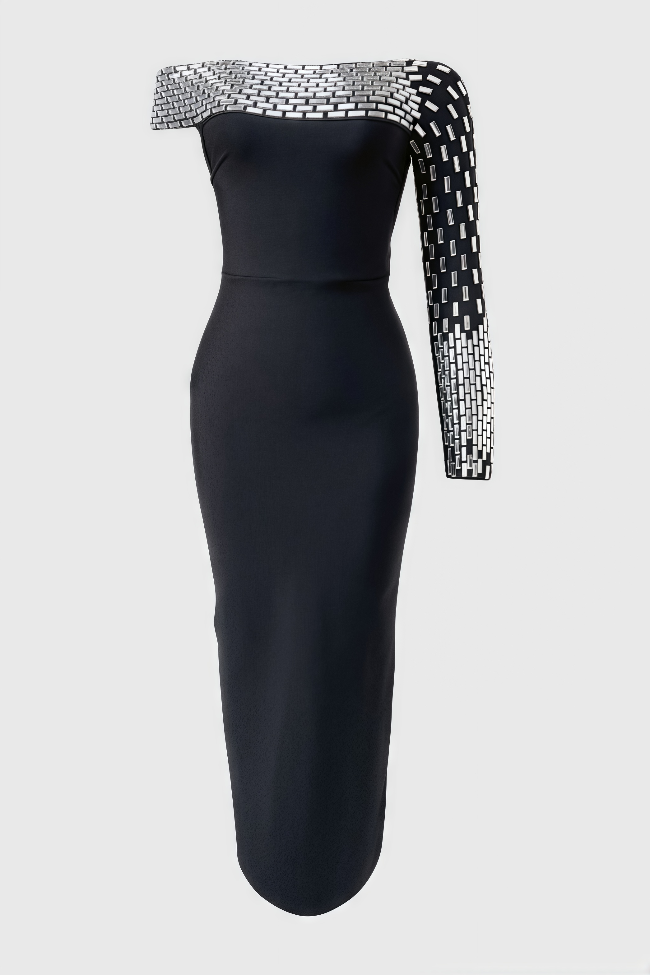 Agnes Diamond Black Bandage Maxi Dress