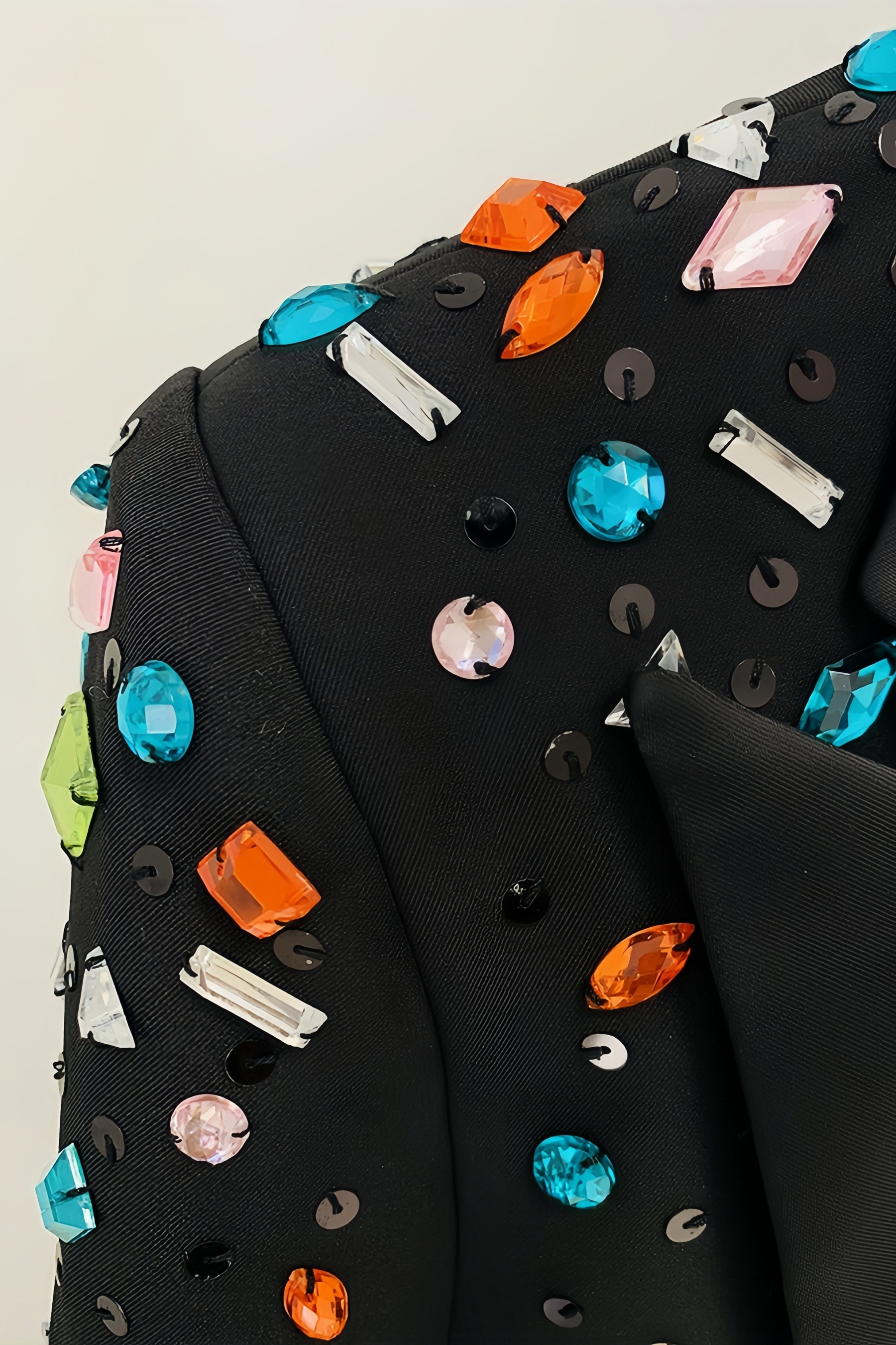 Renata Black Coloured Diamonds Blazer Set