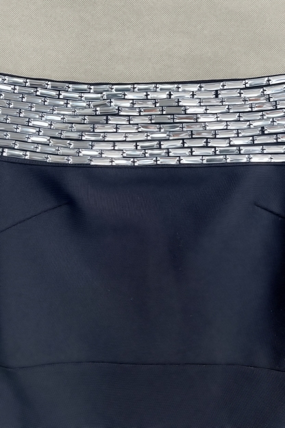 Agnes Diamond Black Bandage Maxi Dress