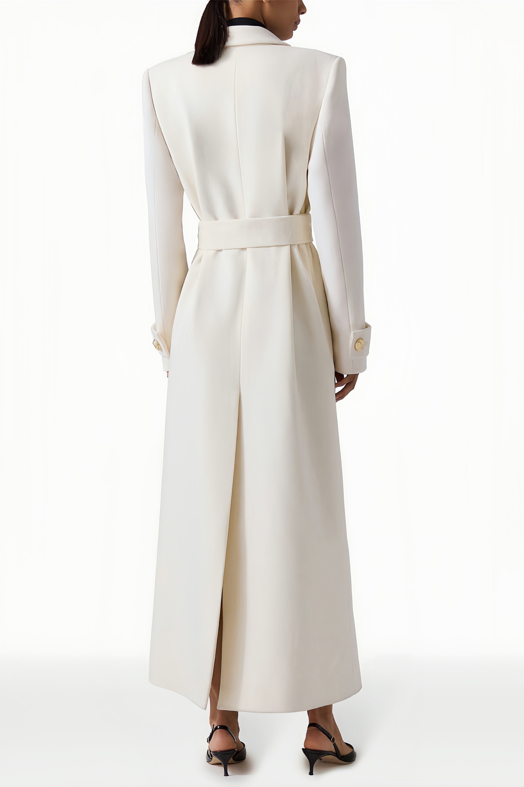 Maeve White Back Split Coat