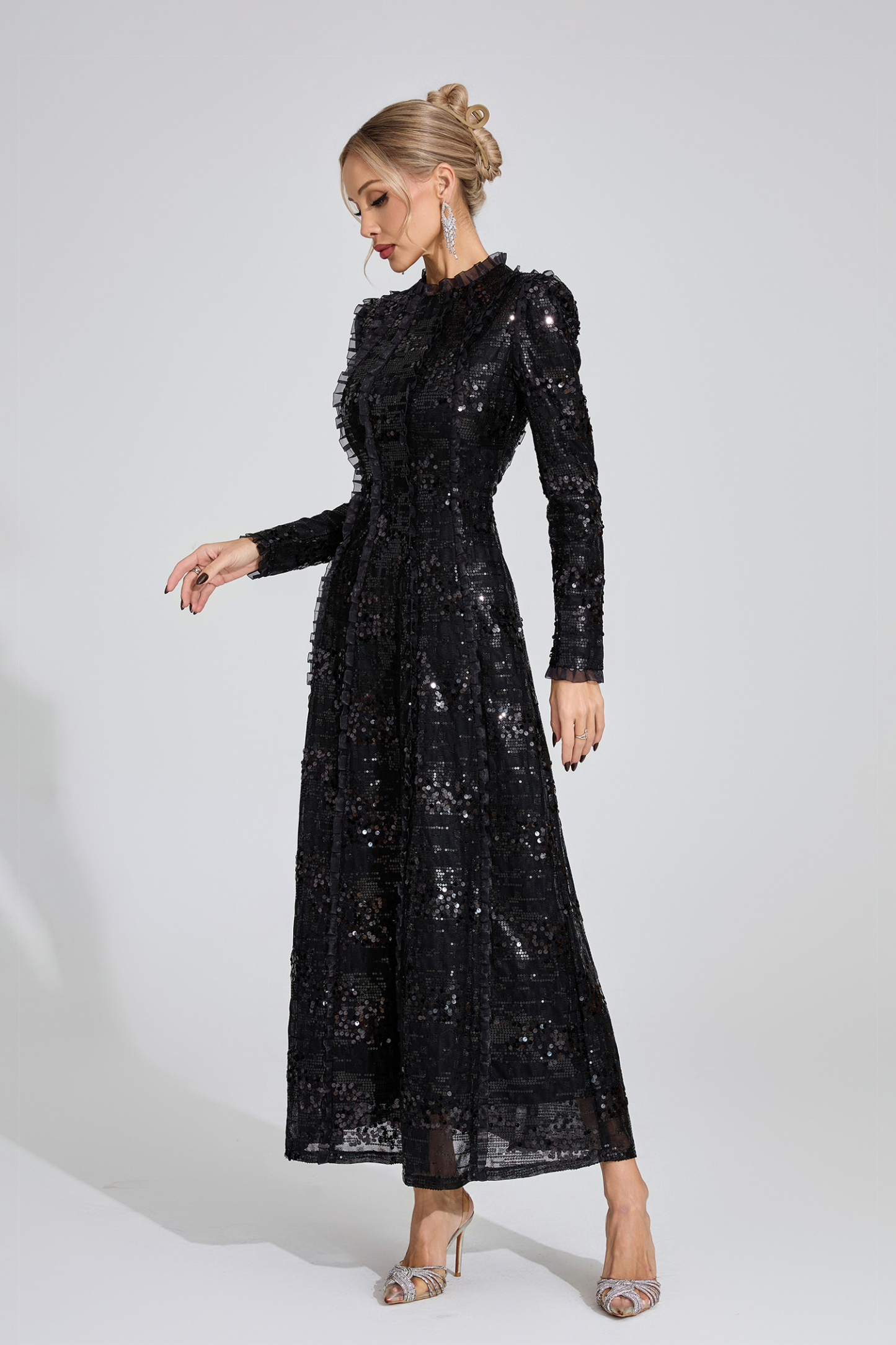 Billie Black Sequin Maxi Dress