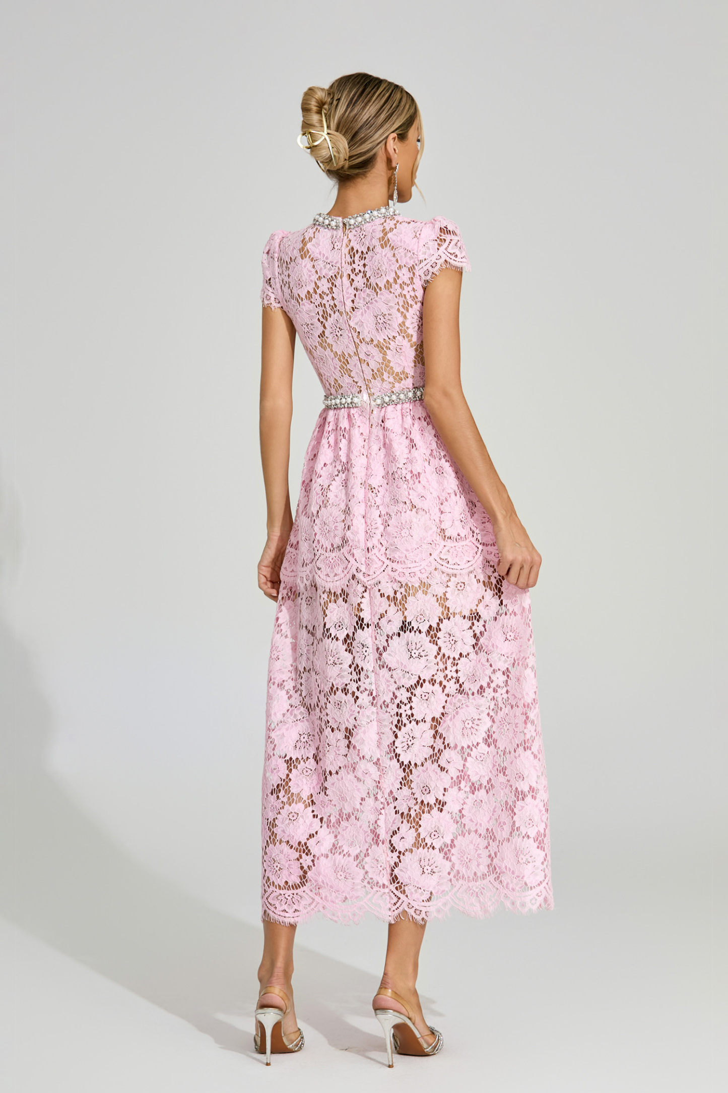 Jalen Pink Lace Madi Dress