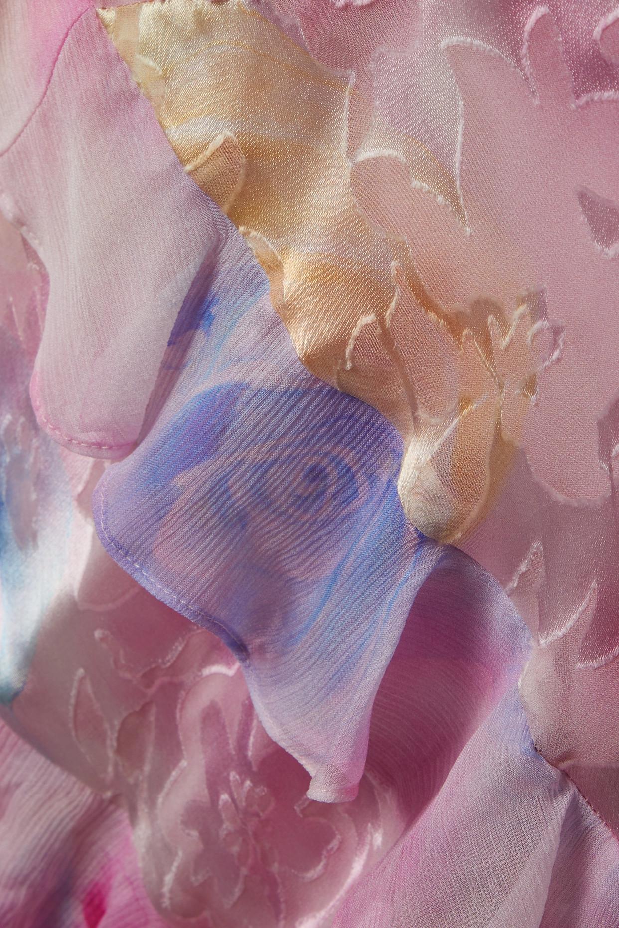 Victoria Floral Frill Sweetheart Neck Sleeveless Maxi Dress