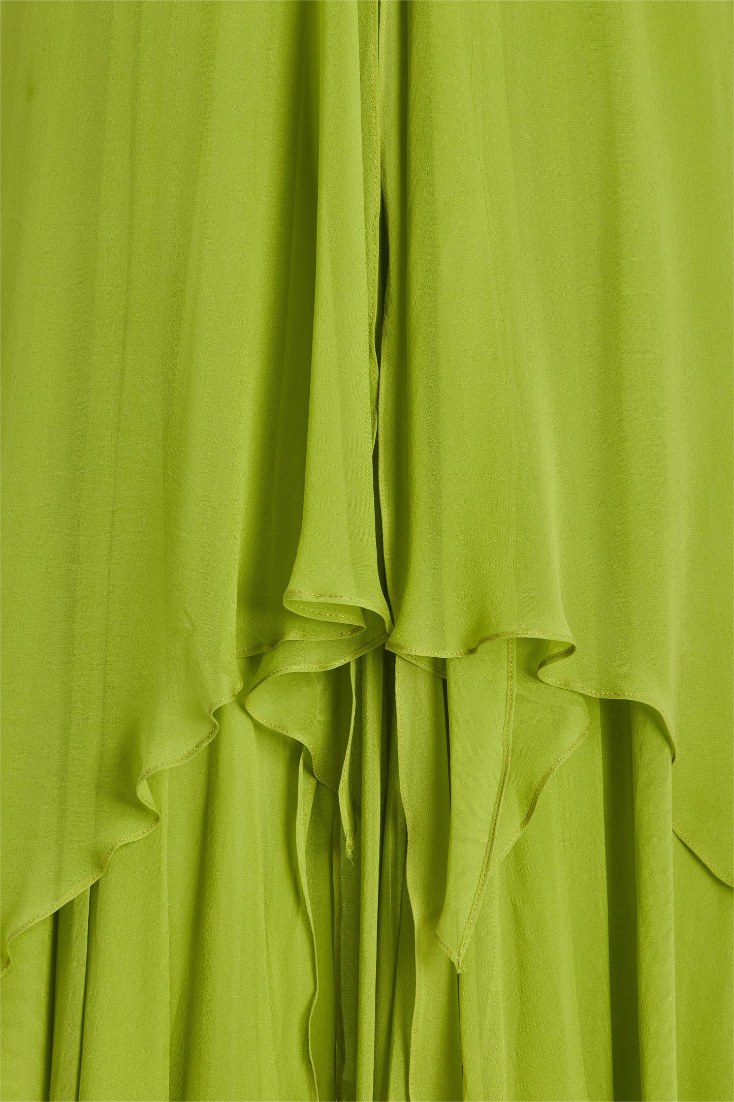 Kiersten Solid Pleated Cut-Out Maxi Dress