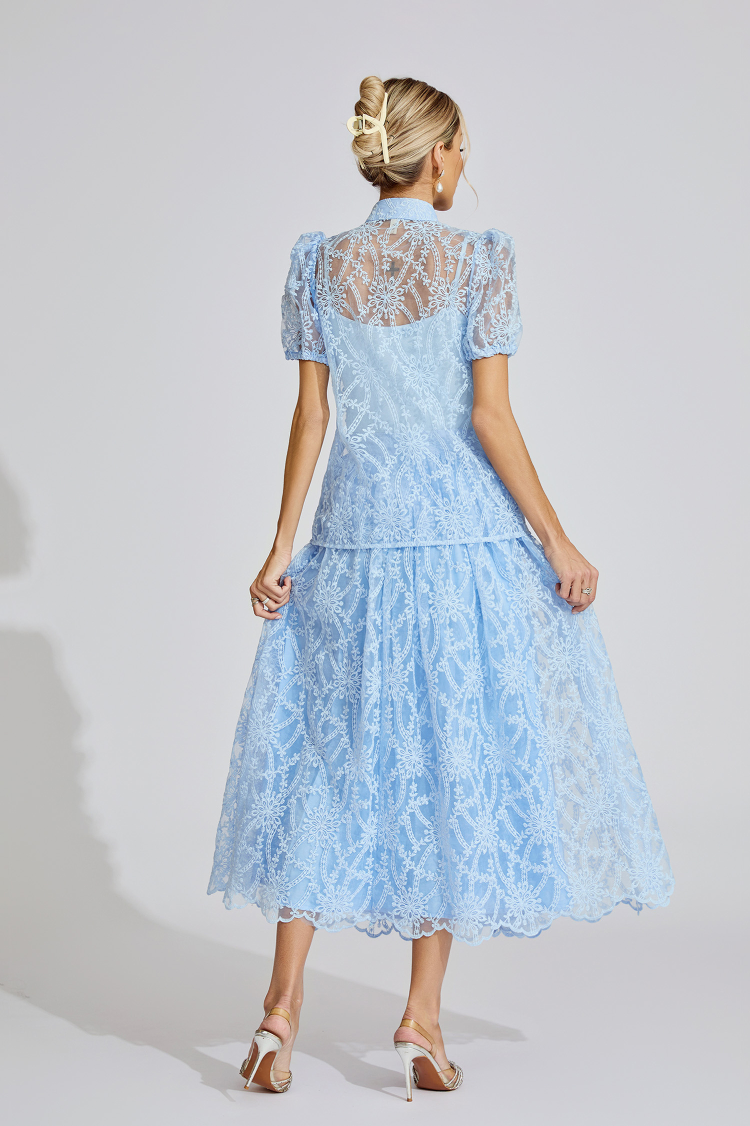 Selma Blue Lace Two Piece Set