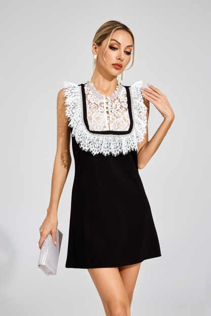 Patsy Black Lace Mini Dress