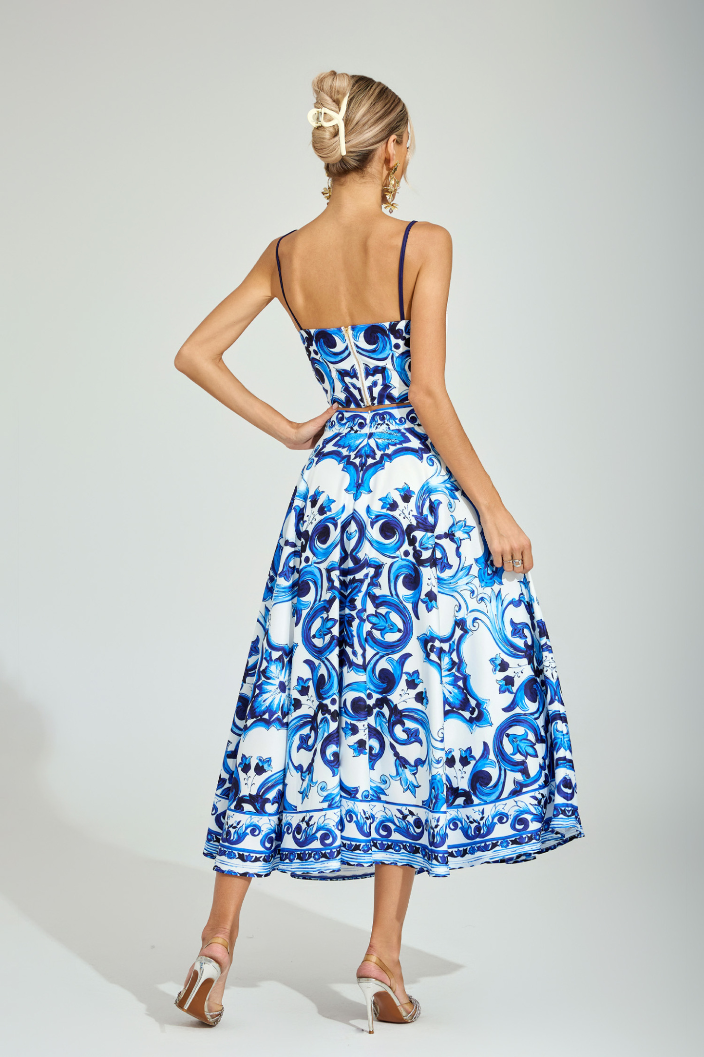 Gertrude Blue Porcelain Printed Set