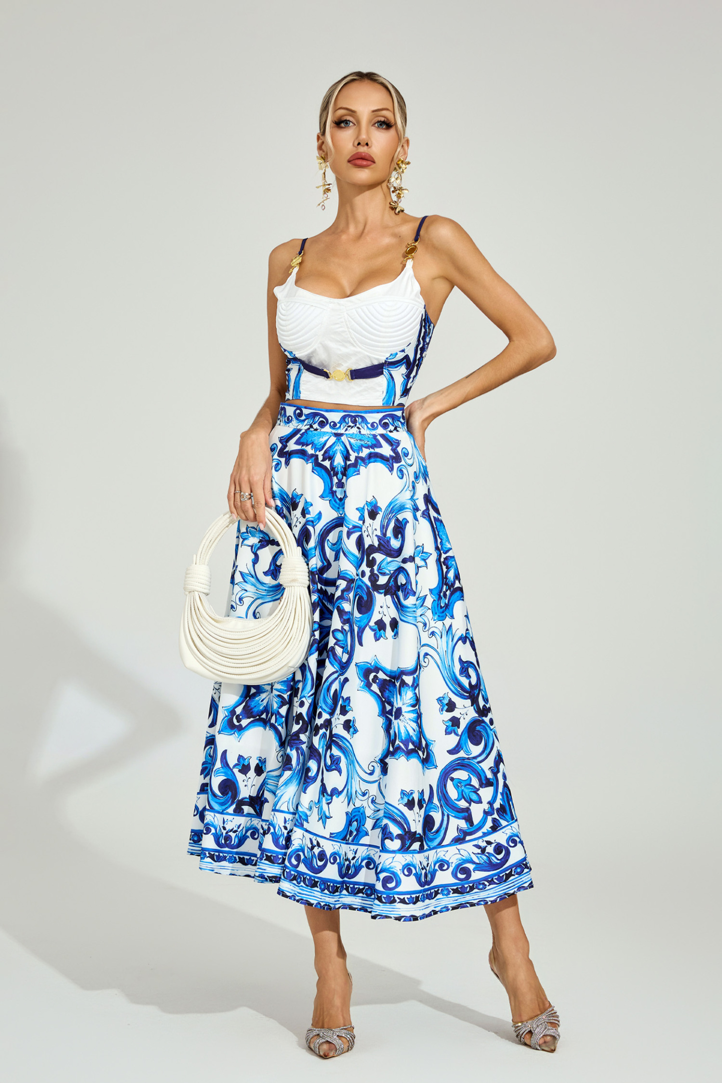 Gertrude Blue Porcelain Printed Set