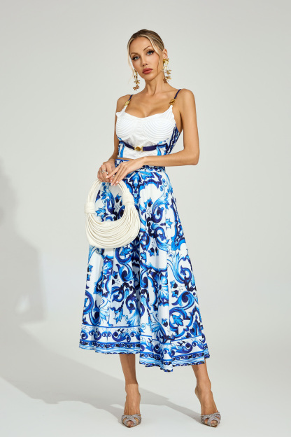 Gertrude Blue Porcelain Printed Set