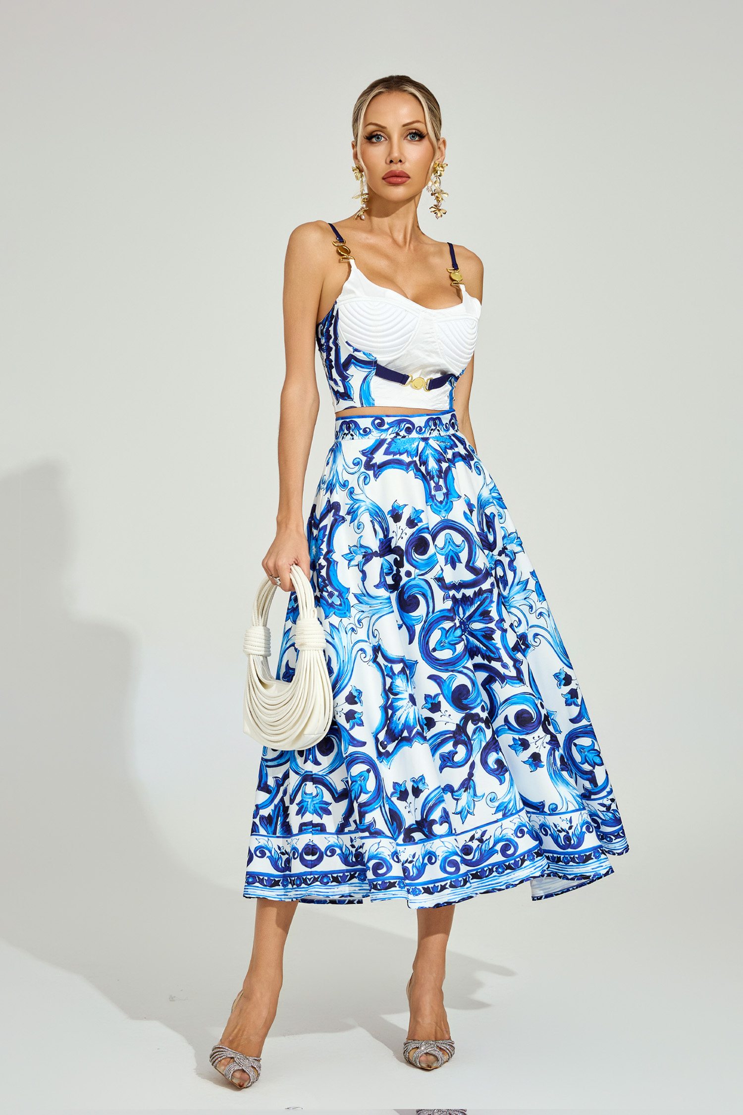 Gertrude Blue Porcelain Printed Set