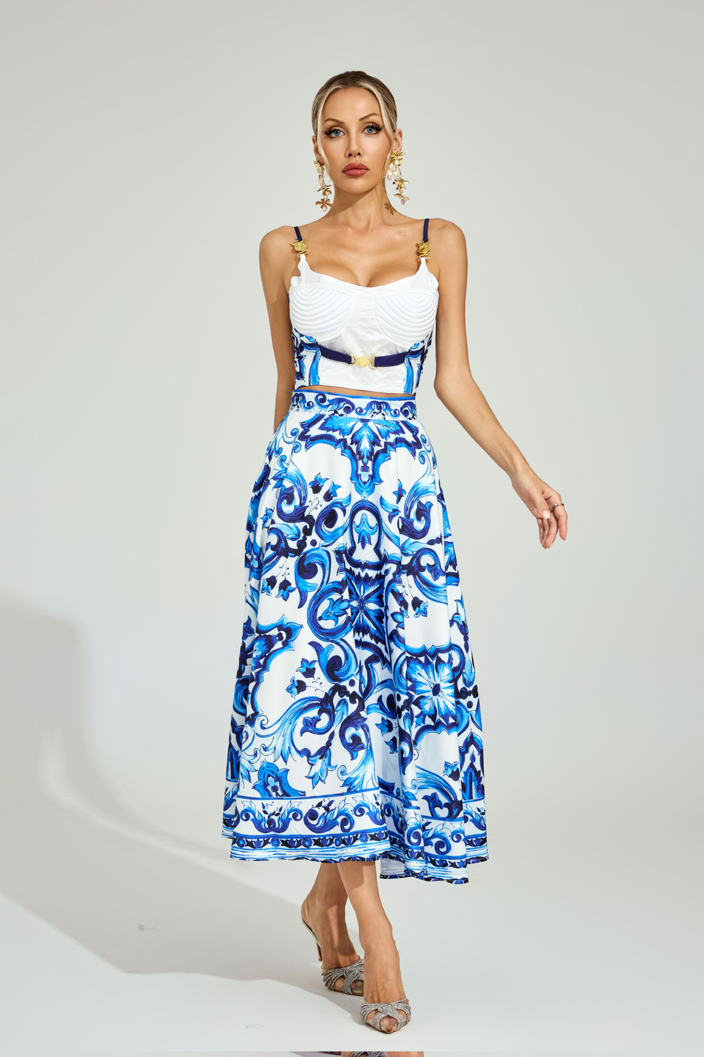 Gertrude Blue Porcelain Printed Set