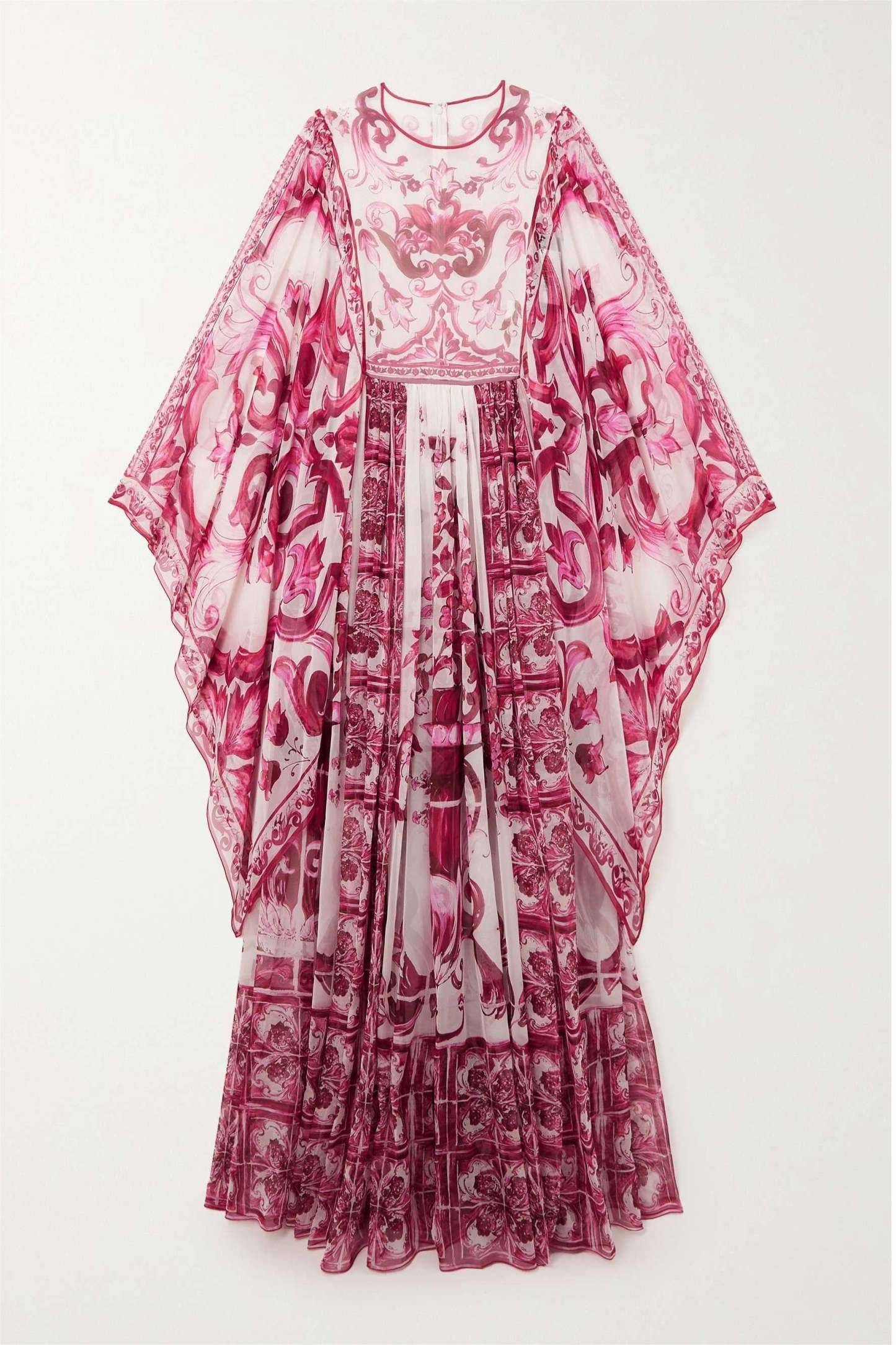 Frances Paisley Round Neck Ball Sleeve Midi Dress