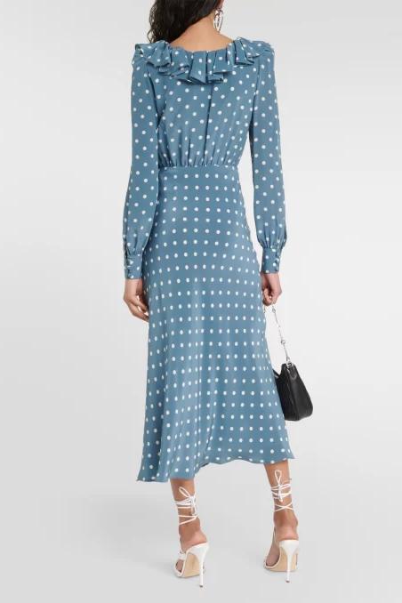 Kalina Long Sleeve V-Neck Midi Dress