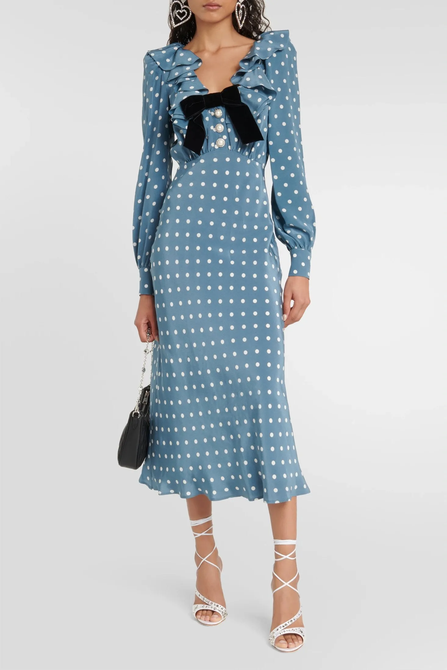 Kalina Long Sleeve V-Neck Midi Dress