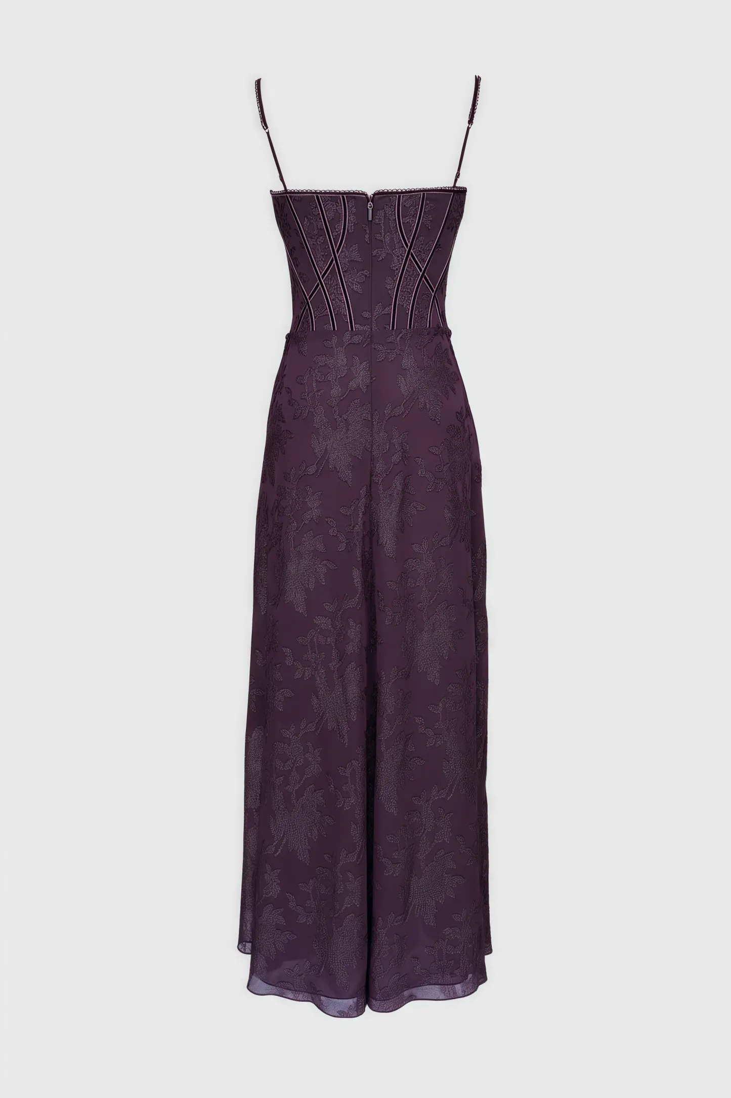 Melissa Purple Sequin Flower Lace Maxi Dress
