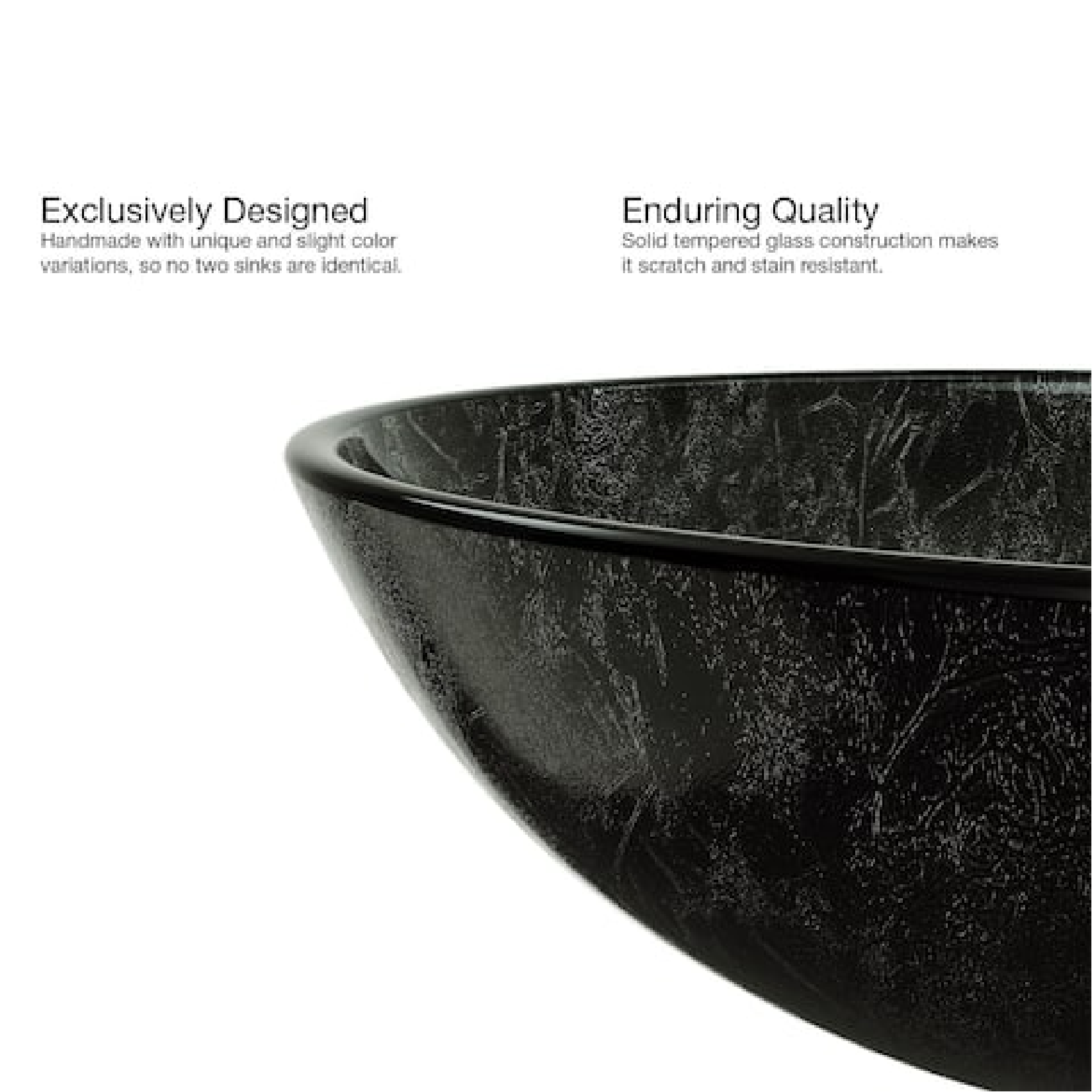 16-1/2" Glass Bathroom Vessel Sink