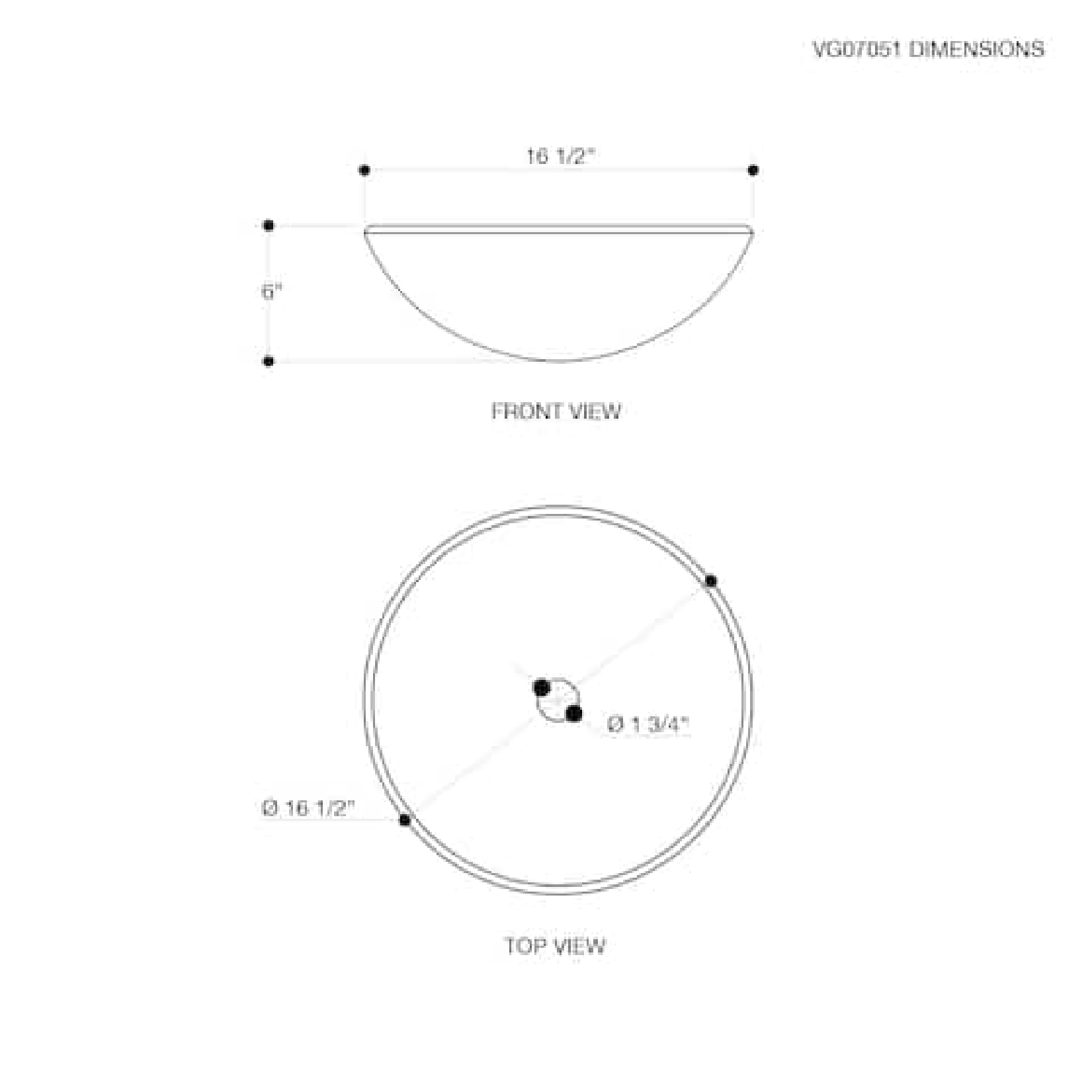 16-1/2" Glass Bathroom Vessel Sink