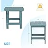 Square Side Table Backyard Turquoise