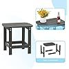 Square Side Table Backyard and Beach-Gray