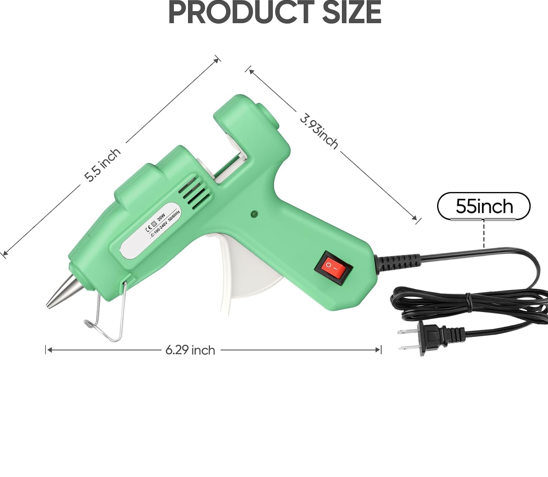 20W Mini Hot Glue Gun Kit, 30 Glue Sticks Set for DIY Crafts, Repair