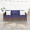 Patio Furniture 3-seat Sofa Wicker Outdoor Furniture