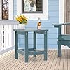 Square Side Table Backyard Turquoise