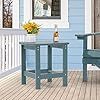 Square Side Table Backyard Turquoise