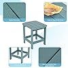 Square Side Table Backyard Turquoise