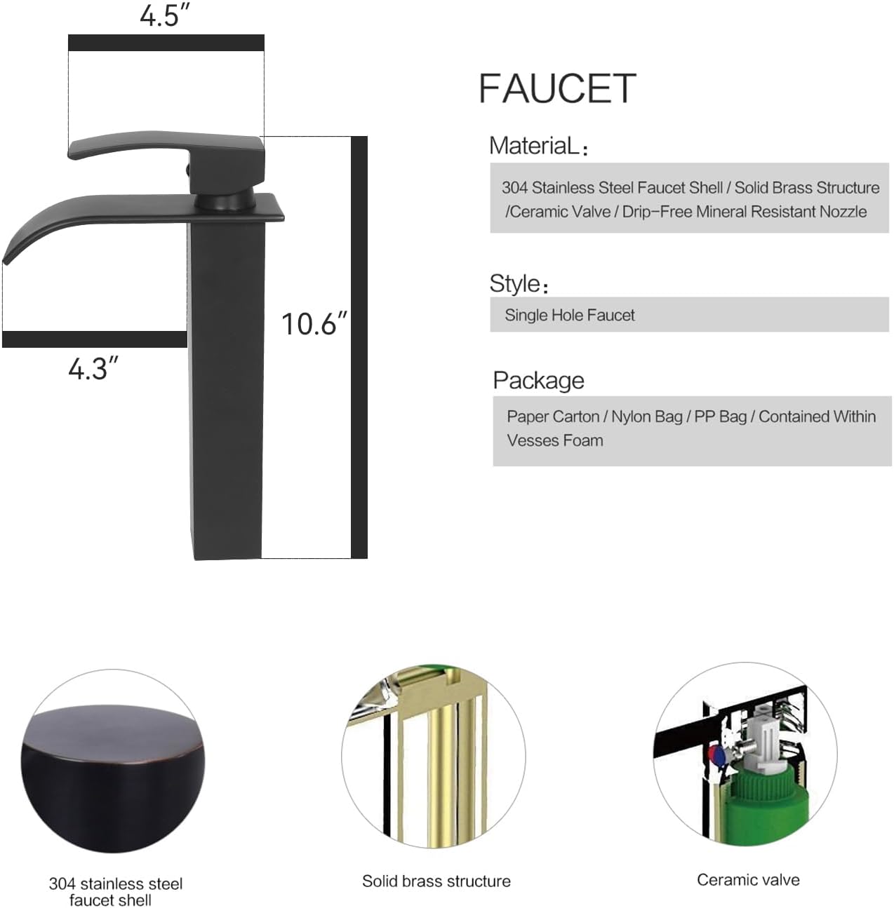 Diamond Shape Bathroom Crystal Glass Vessel Sink