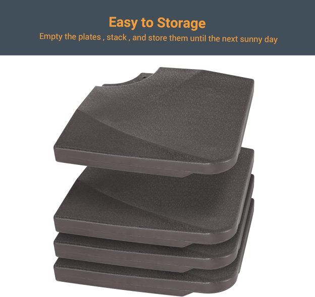 Umbrella Weight Base HDPE Plastic Material Waterproof, Cantilever Umbrella with Cross Base