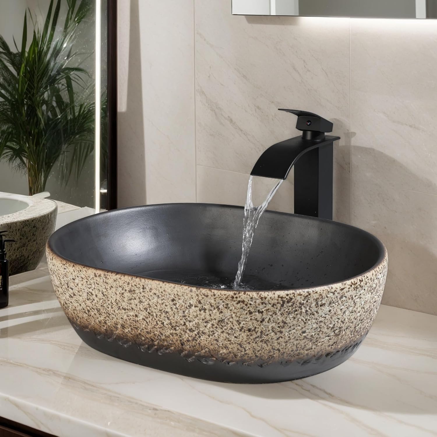 19 Inch Stone Bathroom Sink Basin