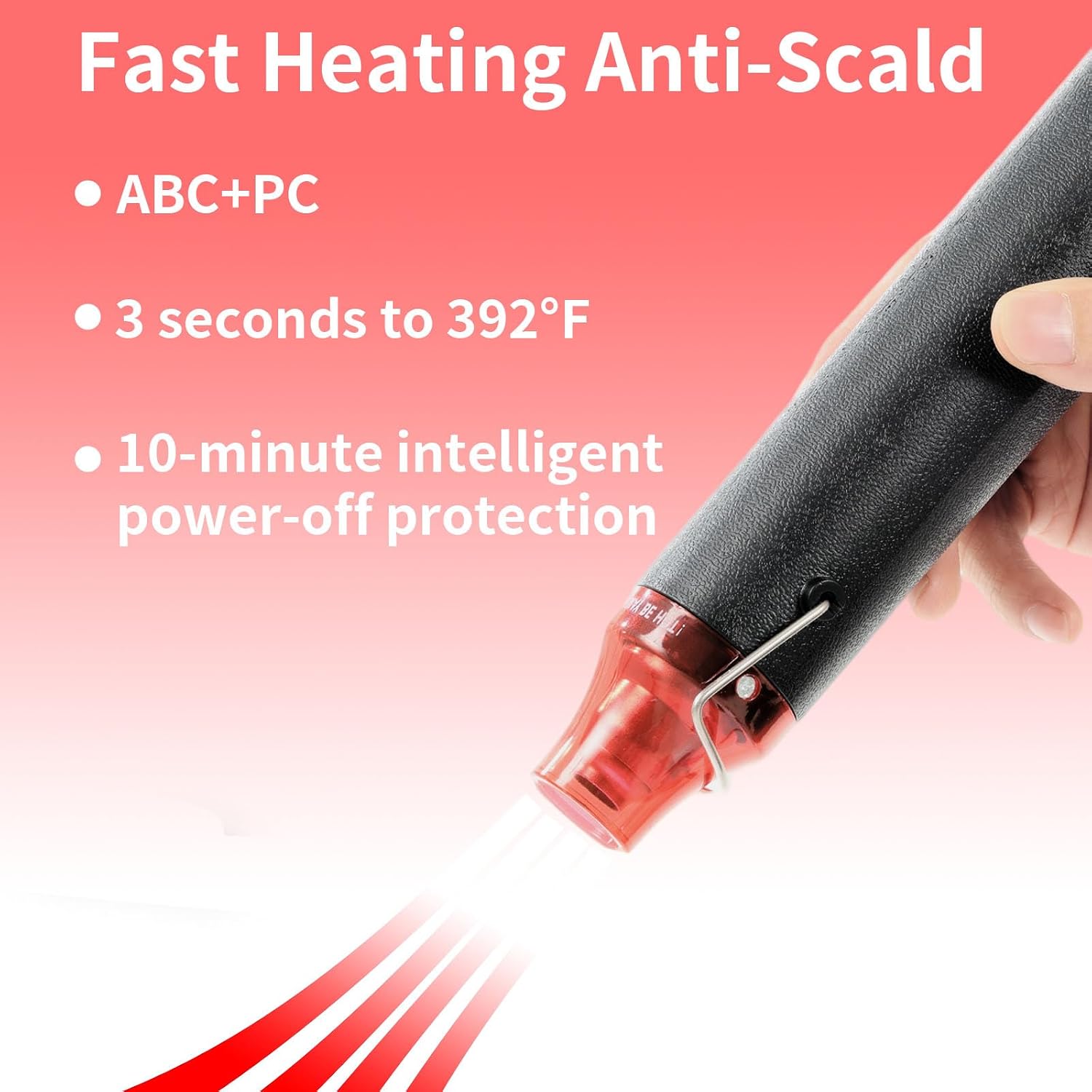 Heat Gun 300W, Handed Hot Air Gun for Crafting and DIY (Black)