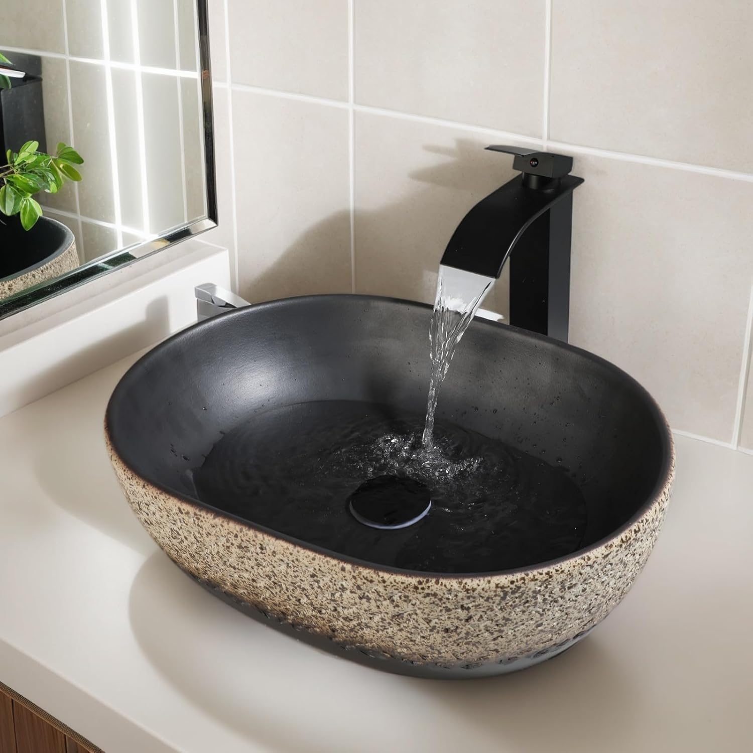 19 Inch Stone Bathroom Sink Basin
