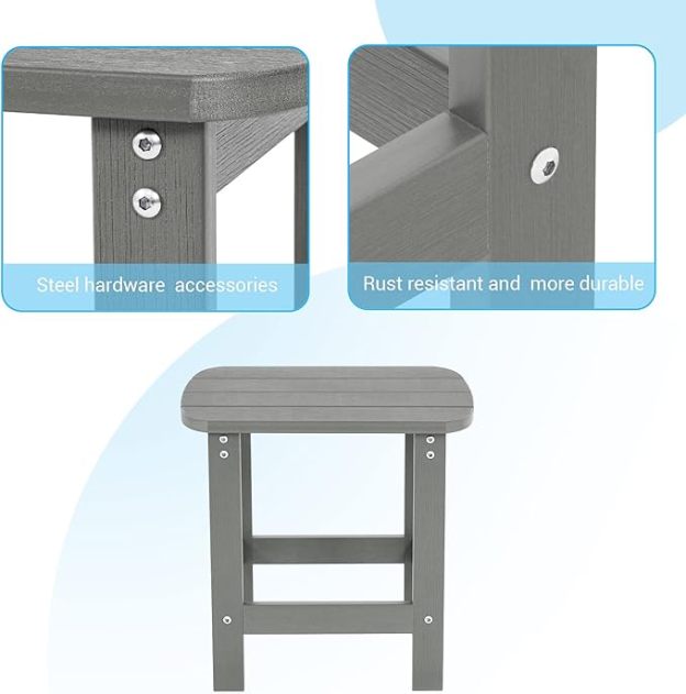 [Copy]Square Side Table Backyard and Light Gray