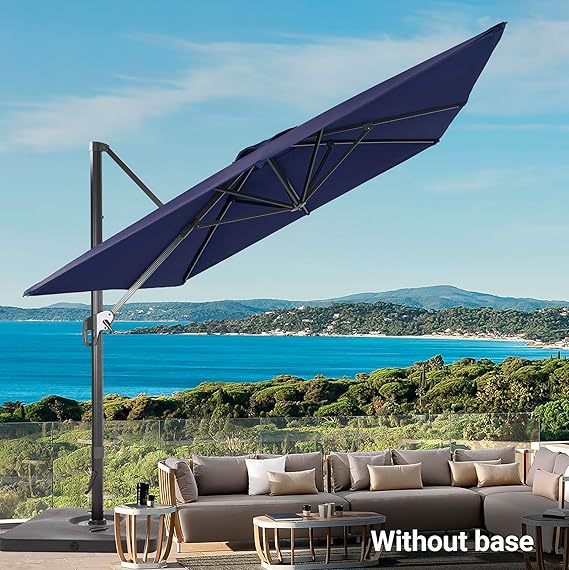 11.5X9FT Rectangular Cantilever LED Umbrella For Your Outdoor Space