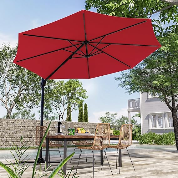 10x8ft LED Rectangle Cantilever Umbrella For Your Outdoor Space